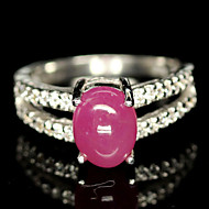 Серебряное кольцо с рубином 2458