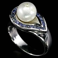 Серебряное кольцо с натуральной жемчужиной 219929